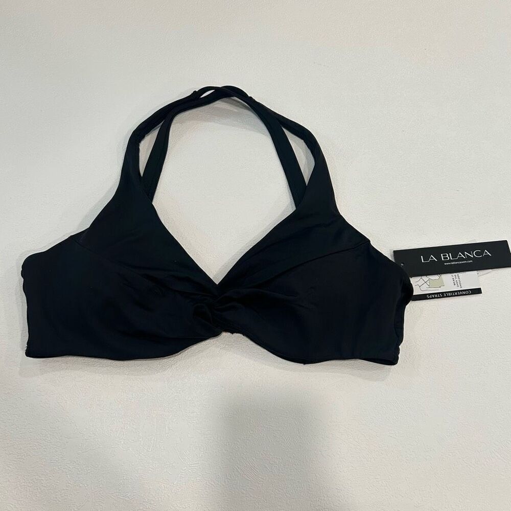 La Blanca | Island Goddess Underwire Twist Bikini Top Black 12